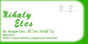 mihaly eles business card